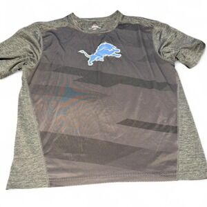 Detroit Lions Majestic Cool Base Shirt Large Gray NFL Athletic Tee